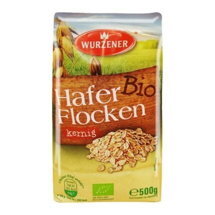 Bio Wurzener Haferflocken Kernig Großblatt, 500g